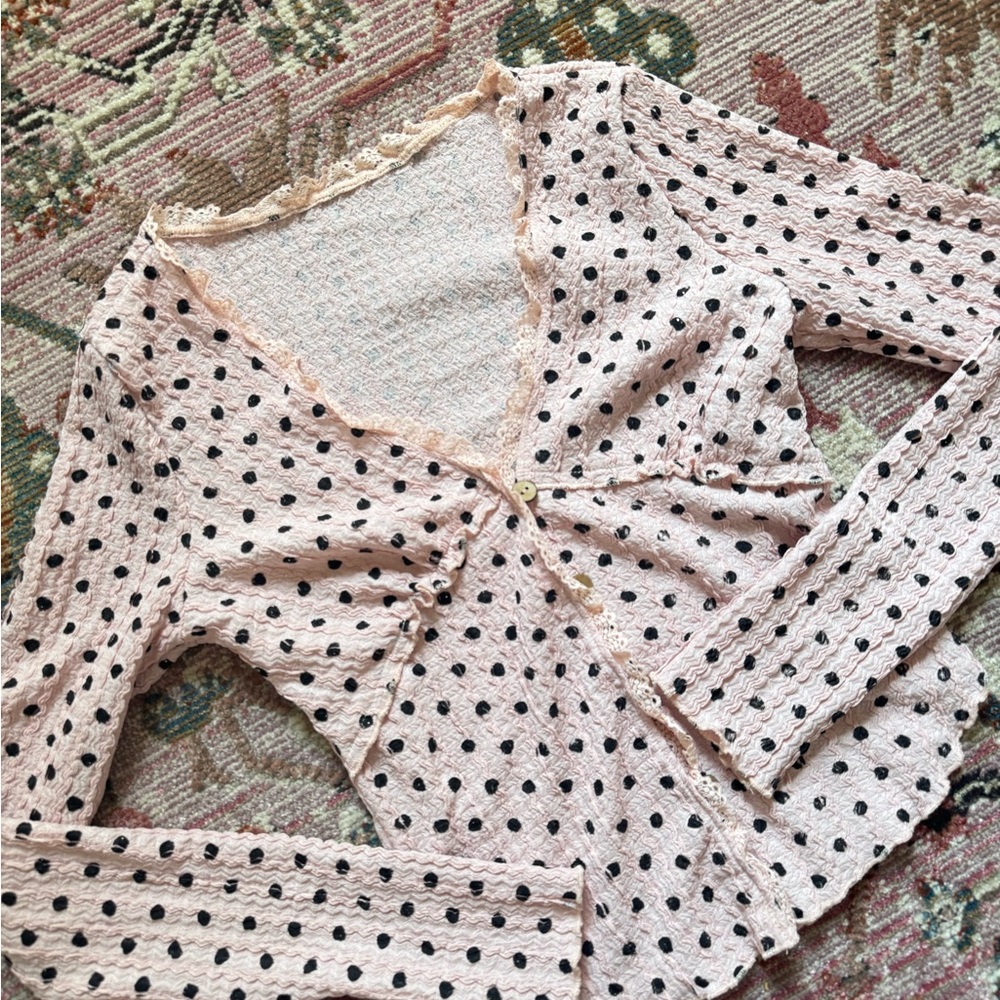 Light Pink Polka Dot Blouse